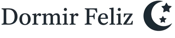 Logo Dormir Feliz con luna creciente